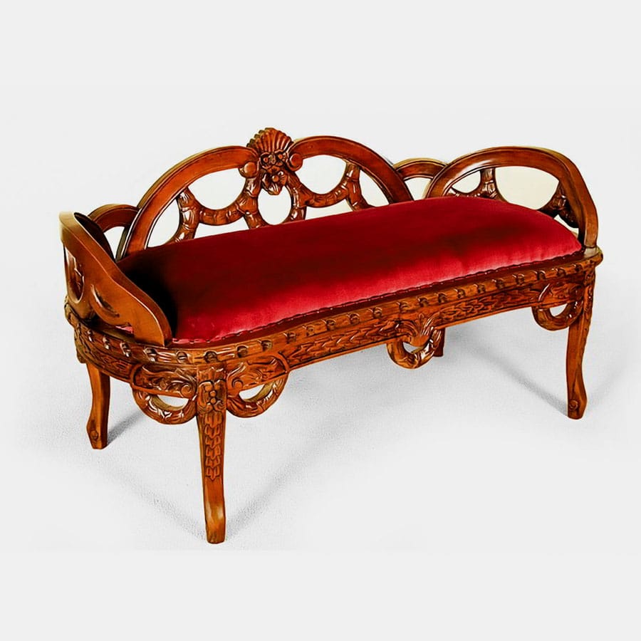 Rococo accent bench