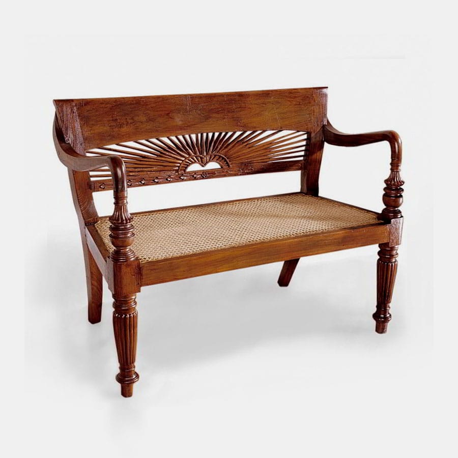Sunrise carving bench