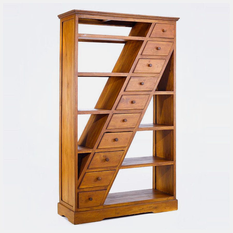 Teak bookshelf Diagon