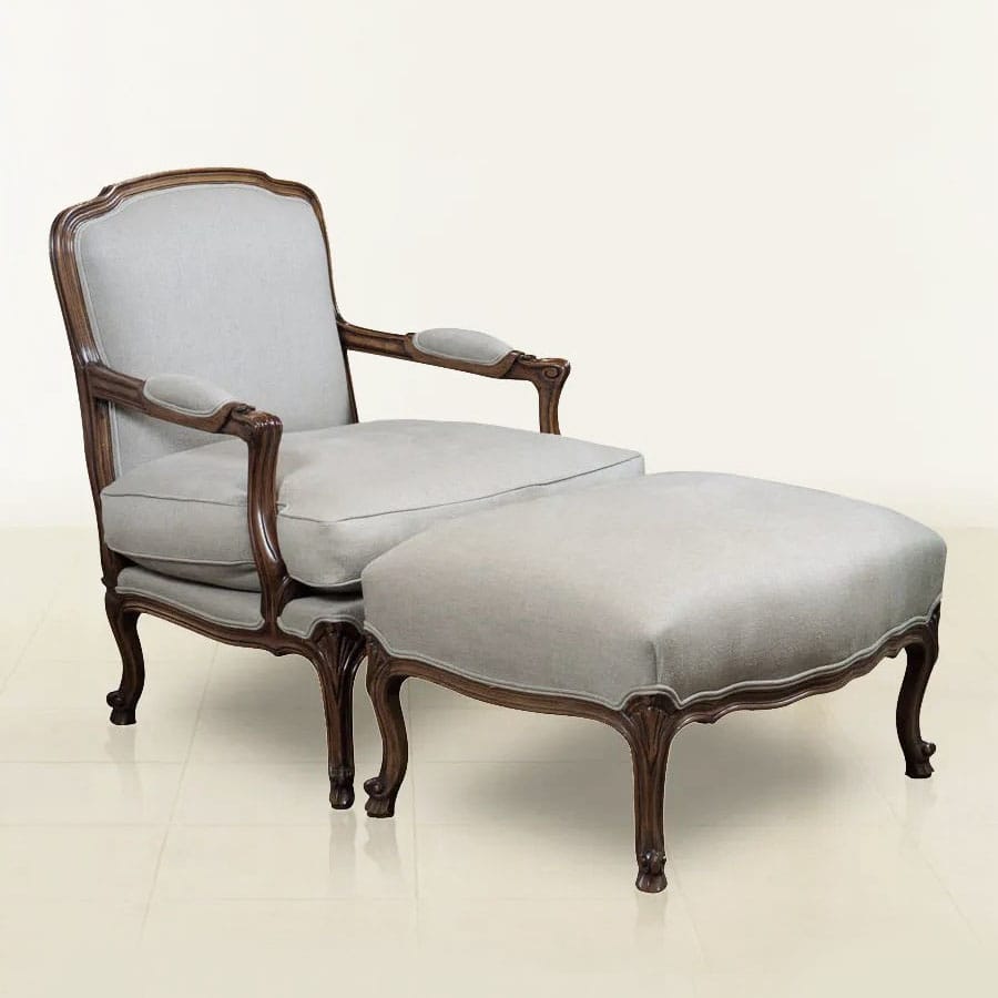 Louis XV Bergere and Stool