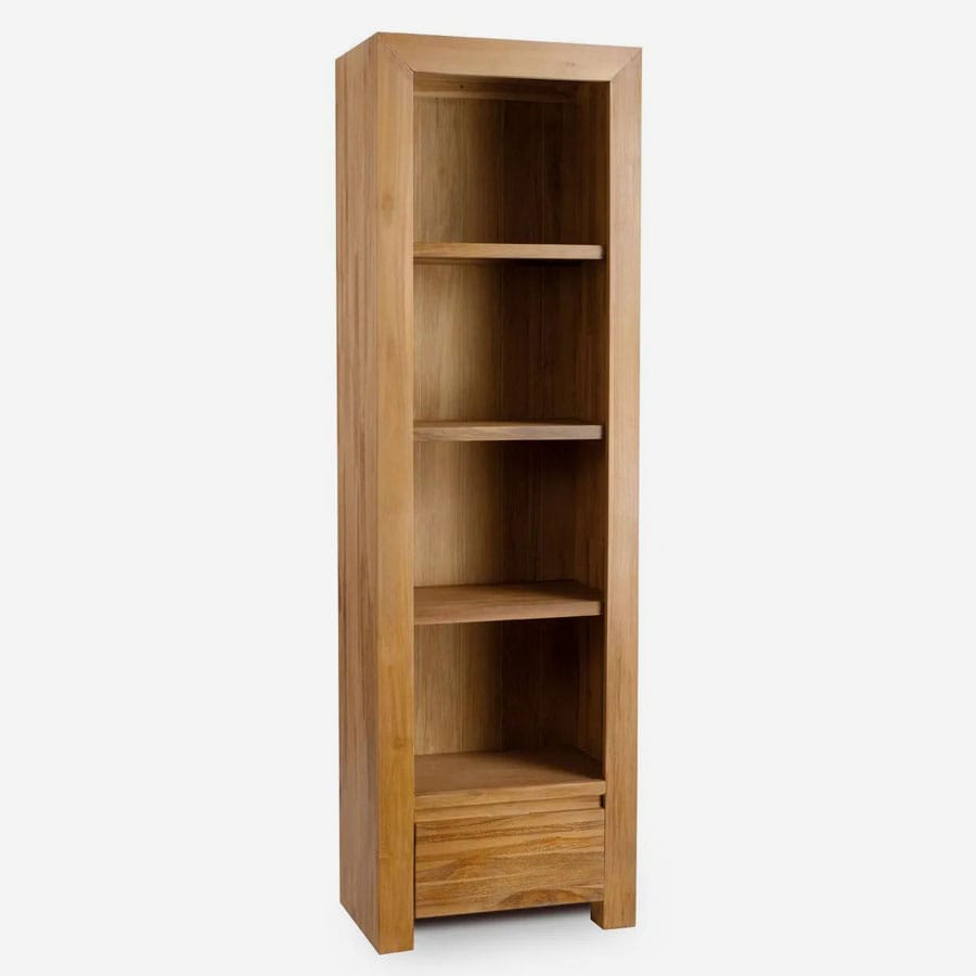 Teak  slim bookshelf