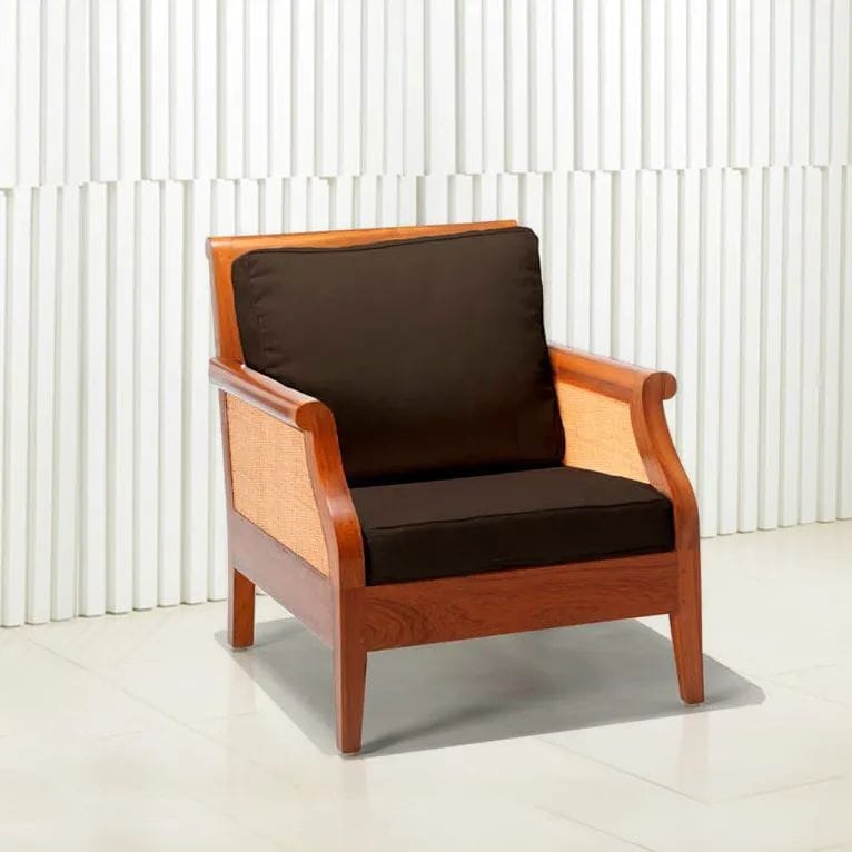 Teak rattan chair