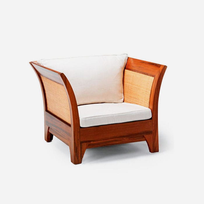 Teak rattan chair