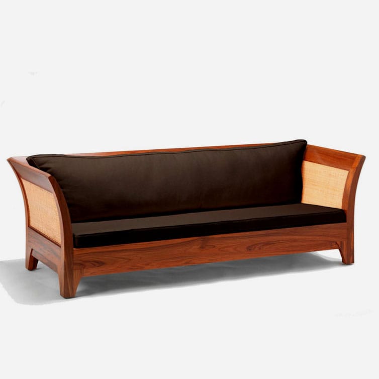 Teak rattan sofa